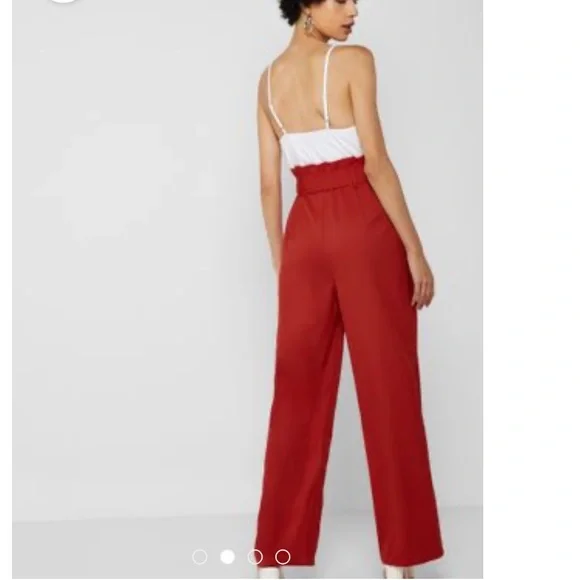 Summer lovin’ red and white jumpsuit - Picture 3 of 7